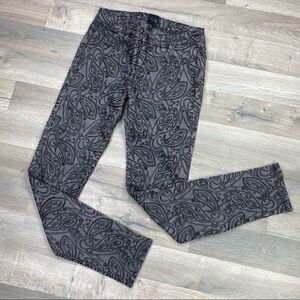 Joes Jeans Gracie Paisley Embroidered Black Collection Jeans Gray Black Size 27